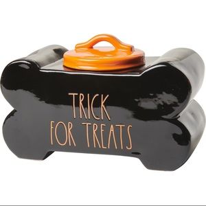 Rae Dunn “Tricks For Treats” Pet Treat Canister